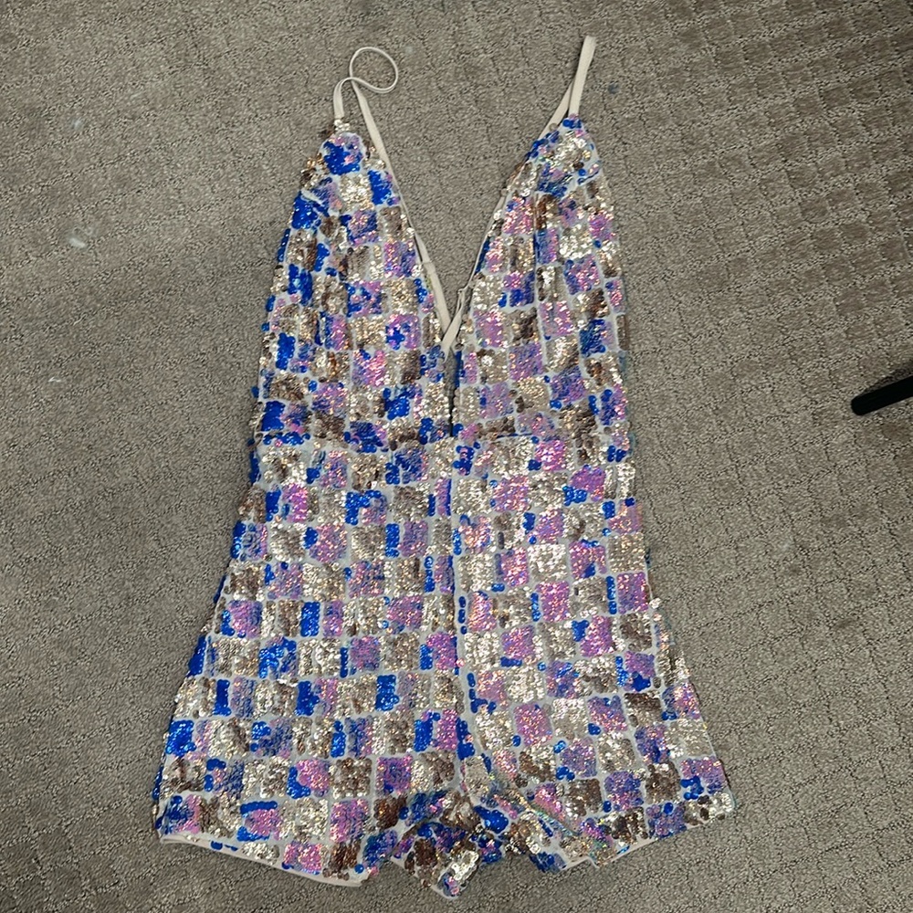 Sequin romper- small - new years - party dress
